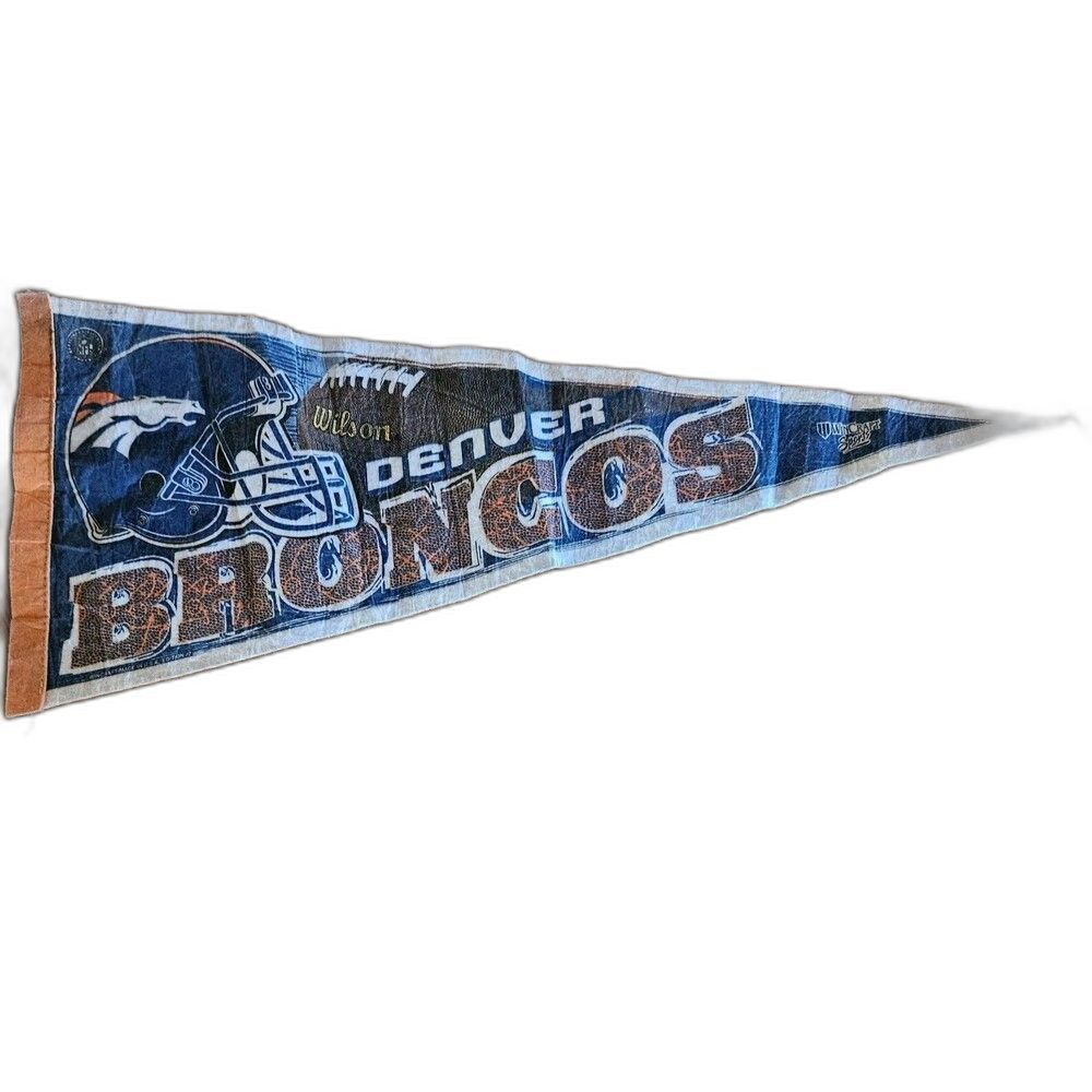 Vintage‎ 90s Denver Broncos NFL Pennant Full Size WinCraft Football Banner Rare